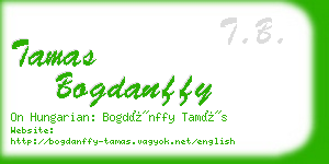 tamas bogdanffy business card